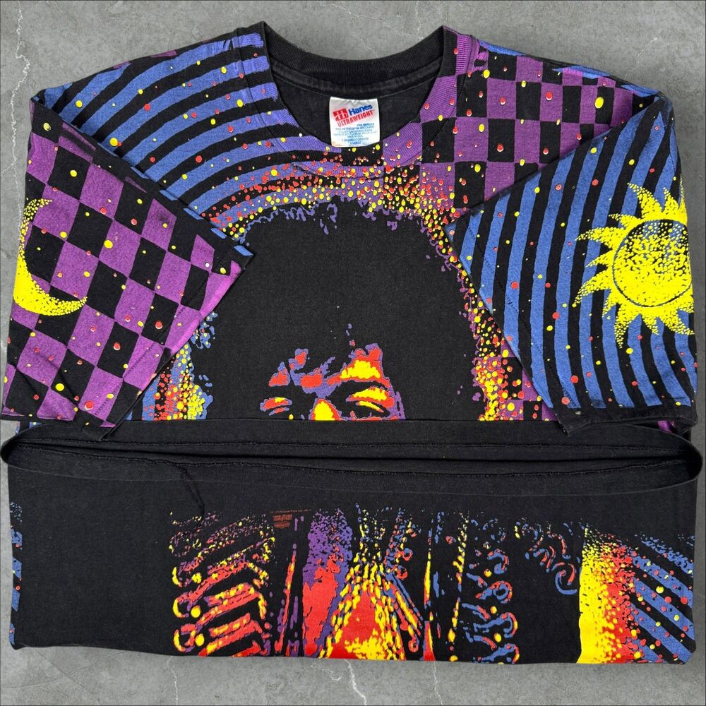 VTG Jimi Hendrix AOP Winterland Mosquitohead Are You Experienced Shirt EUC! - XL - Picture 5 of 7